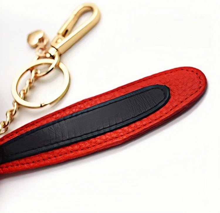 Nordic Red Rabbit Bag Charm – Handcrafted Full - Grain Leather Keychain, Playful Bunny Doll Accessory, Creative Scandinavian Design, Premium Cowhide Gift - Tomlynam