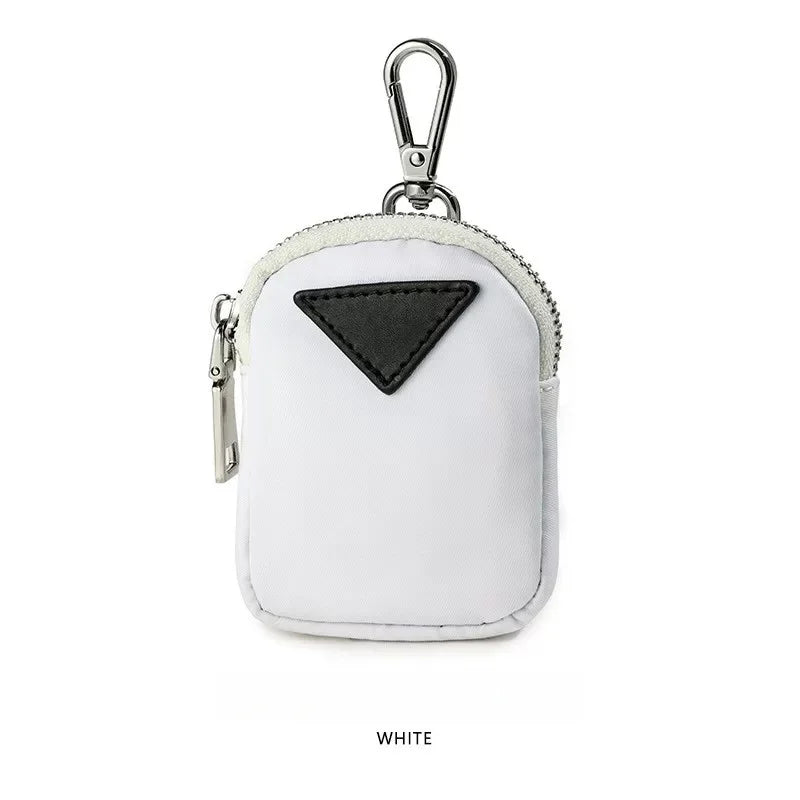 Genuine Leather Round Mini Bag Charm – Luxury Circle Coin Purse & Lipstick Holder | Elegant Accessory for Handbags & Crossbody Straps