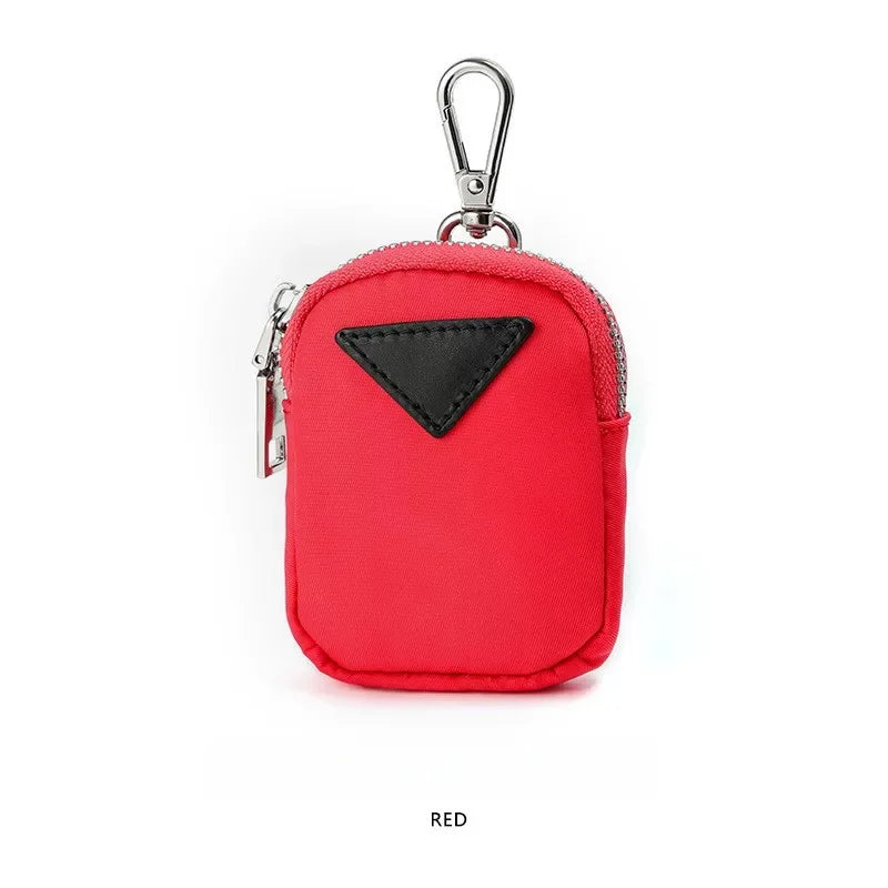 Genuine Leather Round Mini Bag Charm – Luxury Circle Coin Purse & Lipstick Holder | Elegant Accessory for Handbags & Crossbody Straps