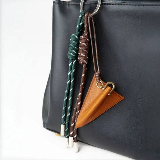 Origami Airplane Leather Bag Charm – Handmade Full-Grain Leather Travel Pendant | Boarding Pass Inspired Handbag Accessory | Minimalist Adventure Key chain Gift for Her