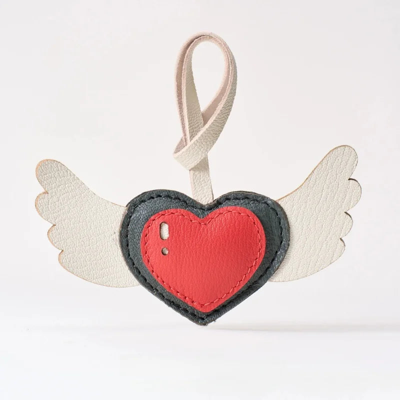 Love Letter Leather Bag Charm – Handmade French Goatskin Envelope Pendant | Romantic Vintage-Inspired Accessory for Women | Minimalist Keychain for Handbags & Backpacks