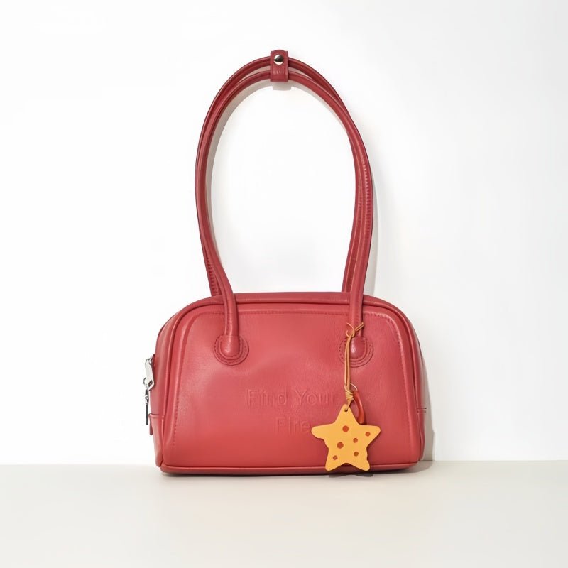 Cheese Star Leather Bag Charm - Handcrafted Vegetable - Tanned Unique Star Design, Small Niche Gift for Bags and Accessories - Tomlynam