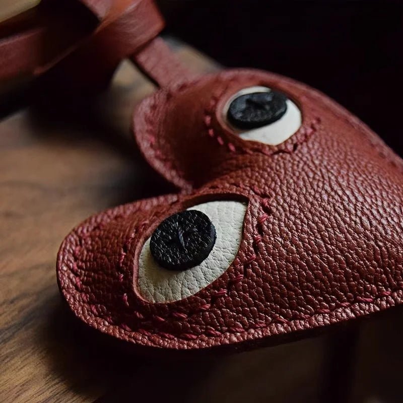 Creative Leather Heart Charm – Handcrafted Minimalist Key & Bag Accessory for Trendy Styling - Tomlynam