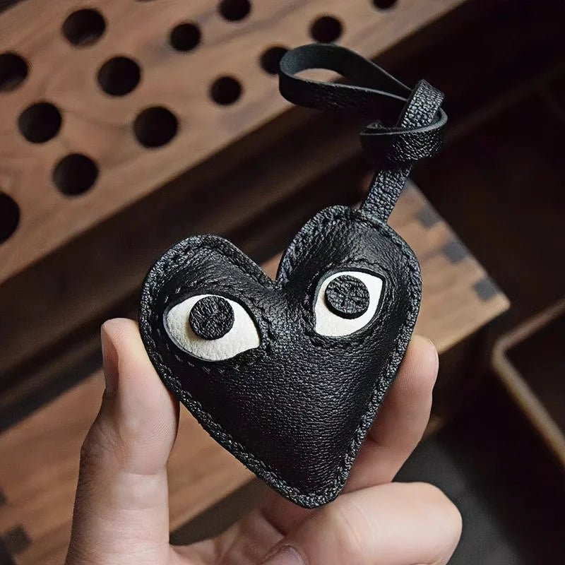 Creative Leather Heart Charm – Handcrafted Minimalist Key & Bag Accessory for Trendy Styling - Tomlynam