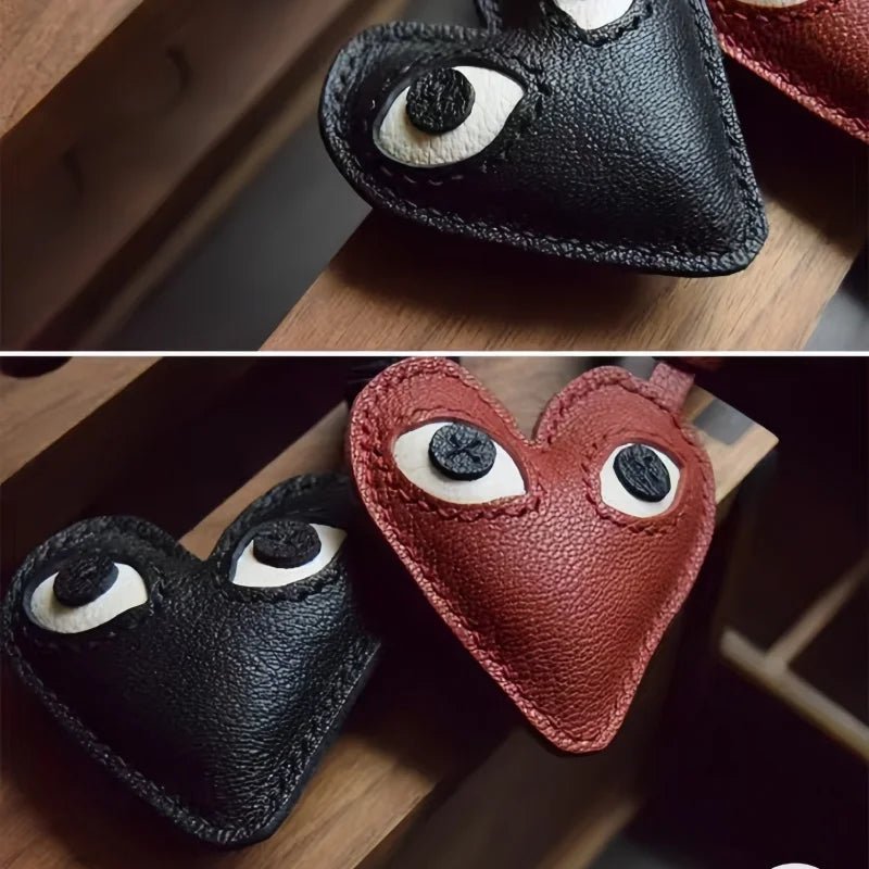 Creative Leather Heart Charm – Handcrafted Minimalist Key & Bag Accessory for Trendy Styling - Tomlynam