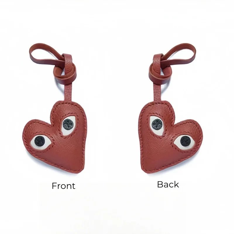 Creative Leather Heart Charm – Handcrafted Minimalist Key & Bag Accessory for Trendy Styling - Tomlynam
