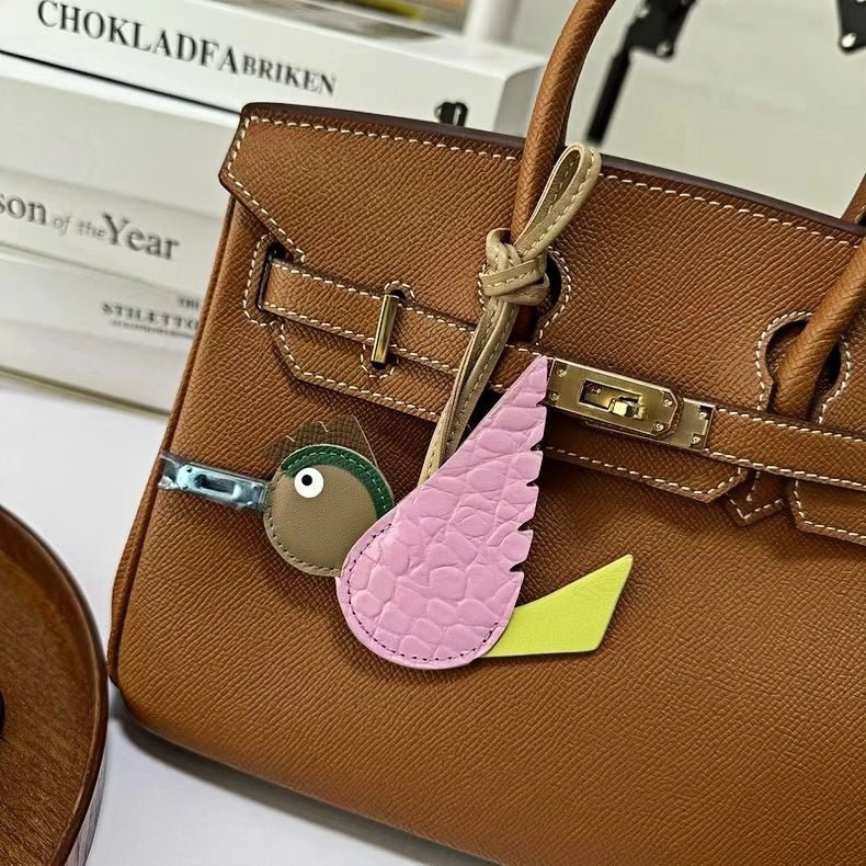 Flying Lovebird Charm – Handcrafted Genuine Leather Bag Accessory | Symbol of Freedom and Affection - Tomlynam