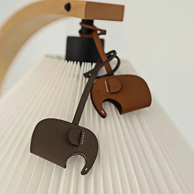 Handcrafted Elephant Leather Charm – Full - Grain Cowhide Bag Accessory with Minimalist Elegance - Tomlynam