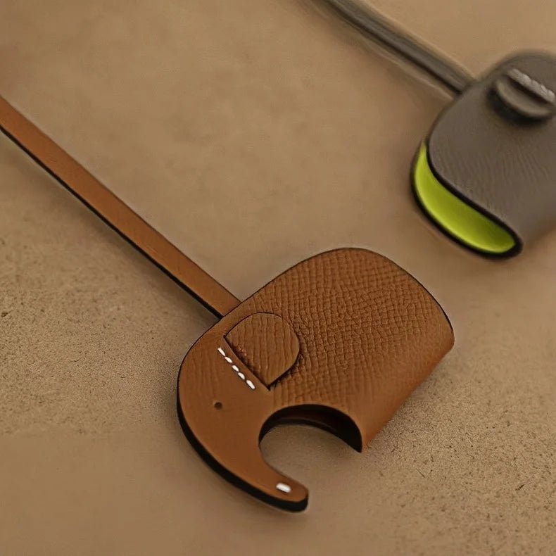 Handcrafted Elephant Leather Charm – Full - Grain Cowhide Bag Accessory with Minimalist Elegance - Tomlynam