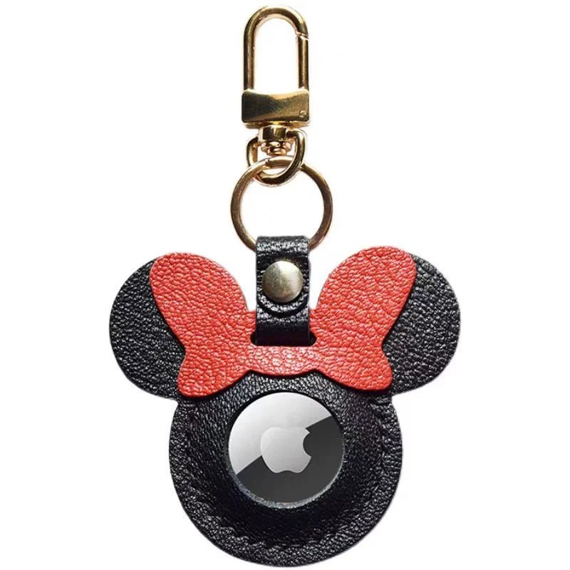 Handcrafted Leather AirTag Holder – Premium Full - Grain Goatskin Case for Apple AirTag | Secure & Stylish Anti - Loss Keychain Charm - Tomlynam