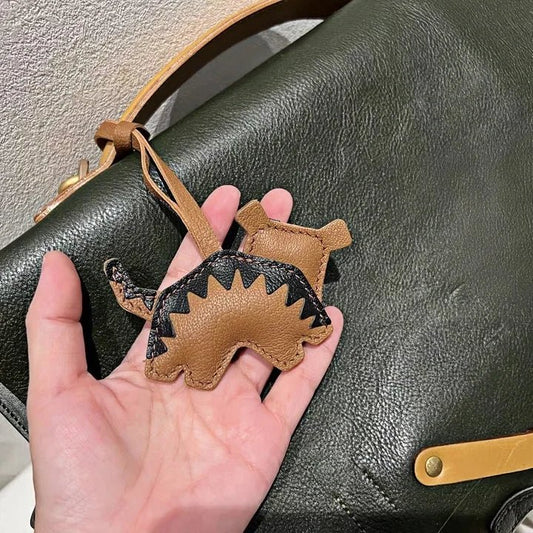 Handcrafted Leather Tiger Bag Charm – Unique Designer Keychain & Accessories Gift - Tomlynam