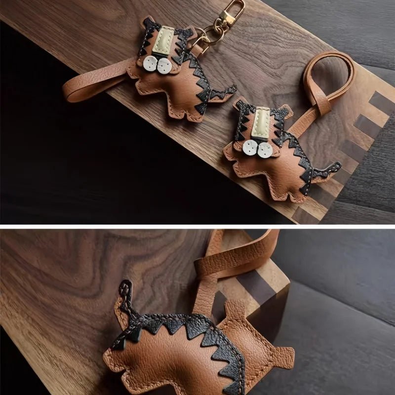 Handcrafted Leather Tiger Bag Charm – Unique Designer Keychain & Accessories Gift - Tomlynam