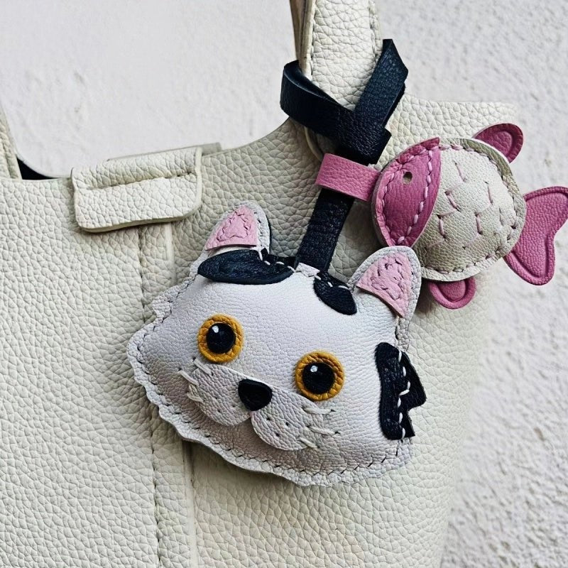 Handcrafted Sheepskin Cat Bag Charm – Adorable Key Accessory for Pet Lovers - Tomlynam