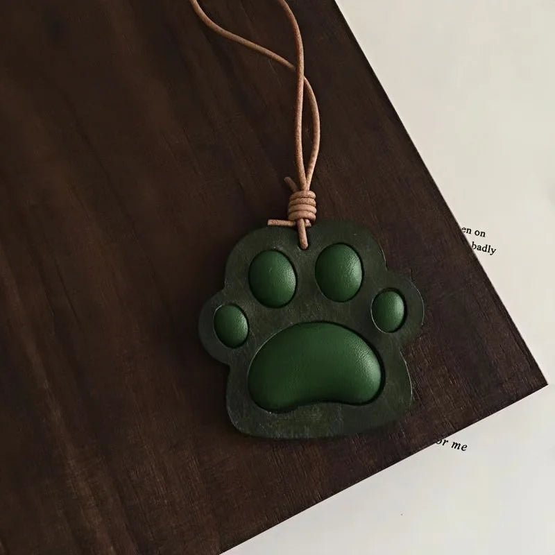 Handcrafted Vegetable - Tanned Leather Paw Charm – Cat & Dog Paw Bag Charm, Unique Gift for Pet Lovers - Tomlynam