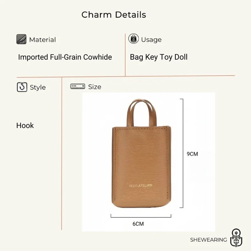 Handwoven Leather Pineapple Bag Charm – Full - Grain Cowhide Key Accessory, Creative and Tropical Vibes, Artisan Design - Tomlynam