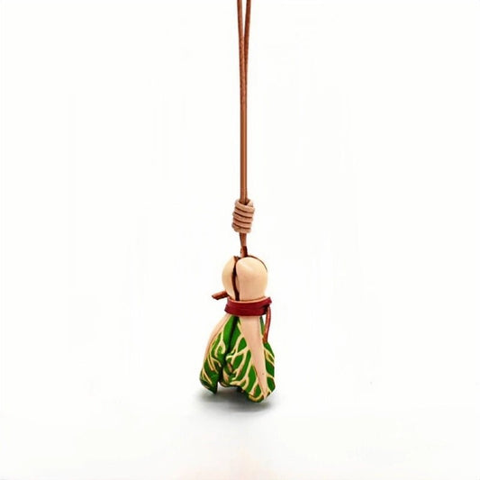 Leather Cabbage Charm – Fun Vegetable Bag Accessory, Full - Grain Cowhide, Keychain and Bookmark, Creative Design for Everyday Use - Tomlynam