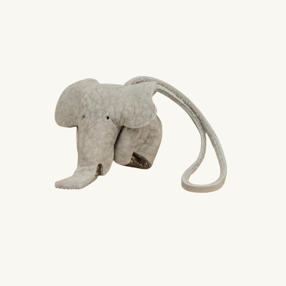 Leather Elephant Charm – Handcrafted Full - Grain Cowhide Accessory for Bags & Keys, Minimalist & Sophisticated Gift - Tomlynam