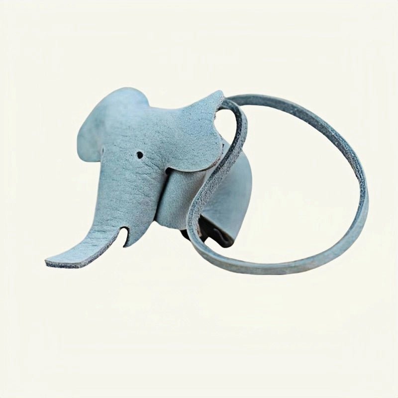 Leather Elephant Charm – Handcrafted Full - Grain Cowhide Accessory for Bags & Keys, Minimalist & Sophisticated Gift - Tomlynam