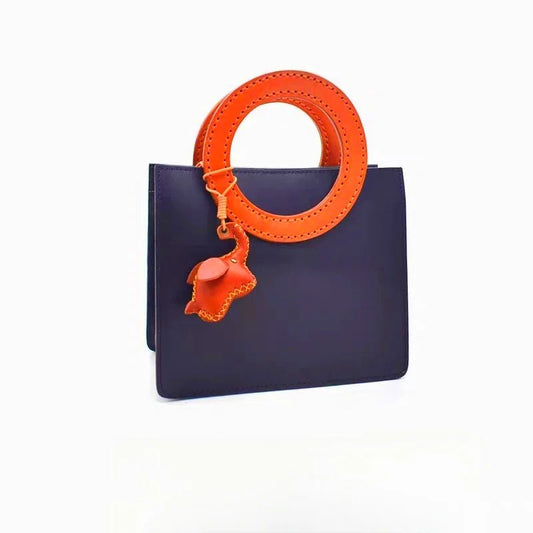 Lucky Elephant Leather Charm – Handmade Full - Grain Leather Bag Pendant | Symbol of Strength & Good Fortune | Keychain & Handbag Accessory - Tomlynam