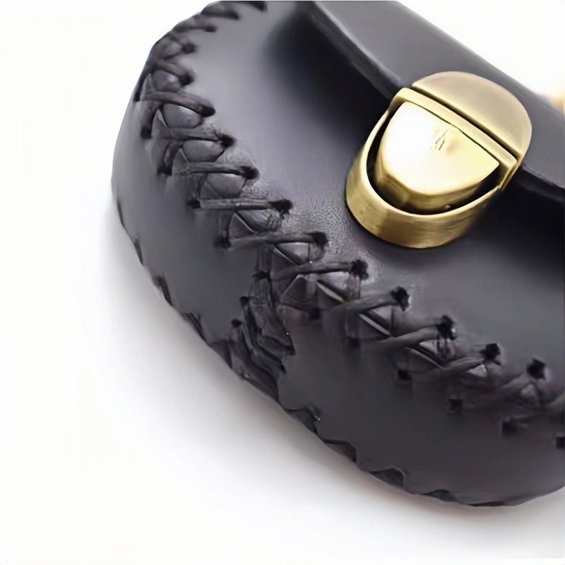 Nordic - Style Genuine Leather Earphone Case – Handmade Top - Grain Cowhide Bag Charm for AirPods or Coins, Creative and Minimalist Accessory - Tomlynam