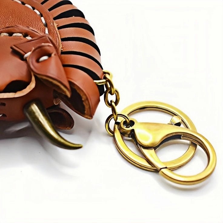 Nordic Unicorn Bag Charm – Genuine Leather Keychain Accessory, Handcrafted Cowhide, Unique Bookmark Design, Creative Gift for Her - Tomlynam