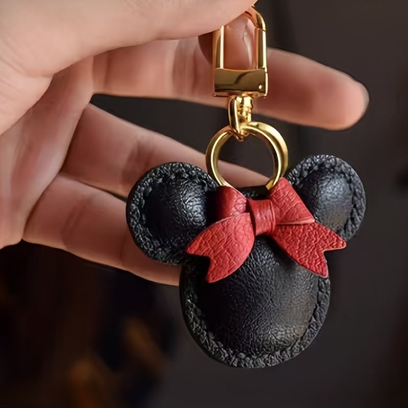 Original Design Mouse - Inspired Bag Charm | Handmade Genuine Leather with Classic Monogram | Elegant Gift for Her - Tomlynam