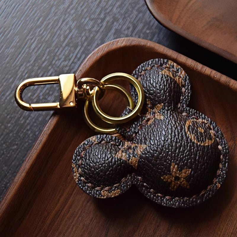 Original Design Mouse - Inspired Bag Charm | Handmade Genuine Leather with Classic Monogram | Elegant Gift for Her - Tomlynam