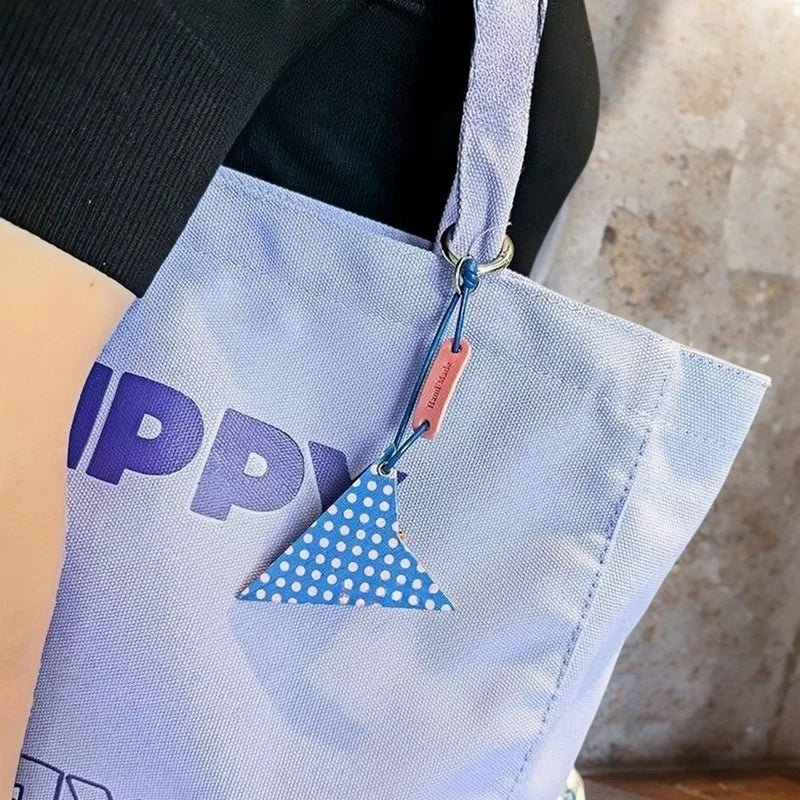 Premium Leather Printed Paper Airplane Charm – Creative and Minimalist Keychain and Bag Accessory Perfect for Holiday Gifting - Tomlynam