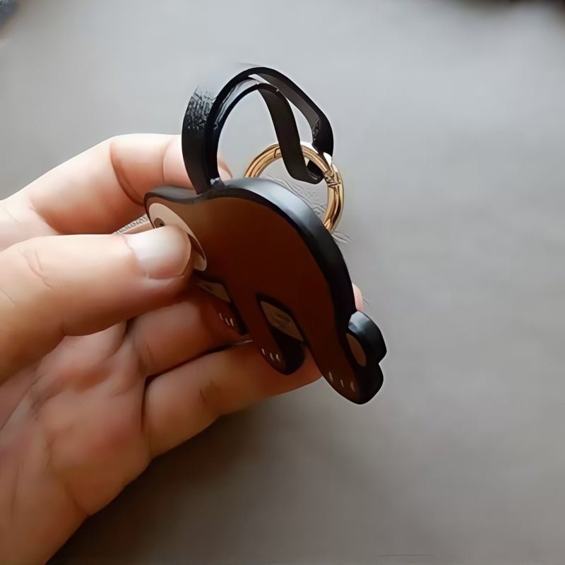 Premium Sloth Leather Charm – Handcrafted French Full - Grain Goatskin Bag Charm Gift Lovely Creative - Tomlynam