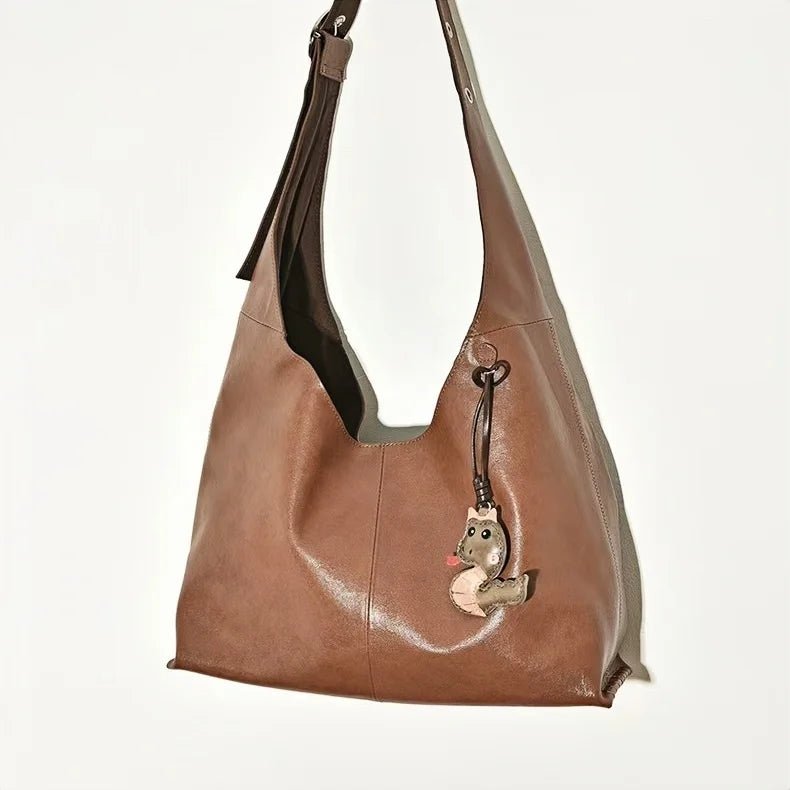 Snake Year Leather Bag Charm – Handmade Vegetable - Tanned Leather Accessory, Zodiac - Inspired Gift - Tomlynam