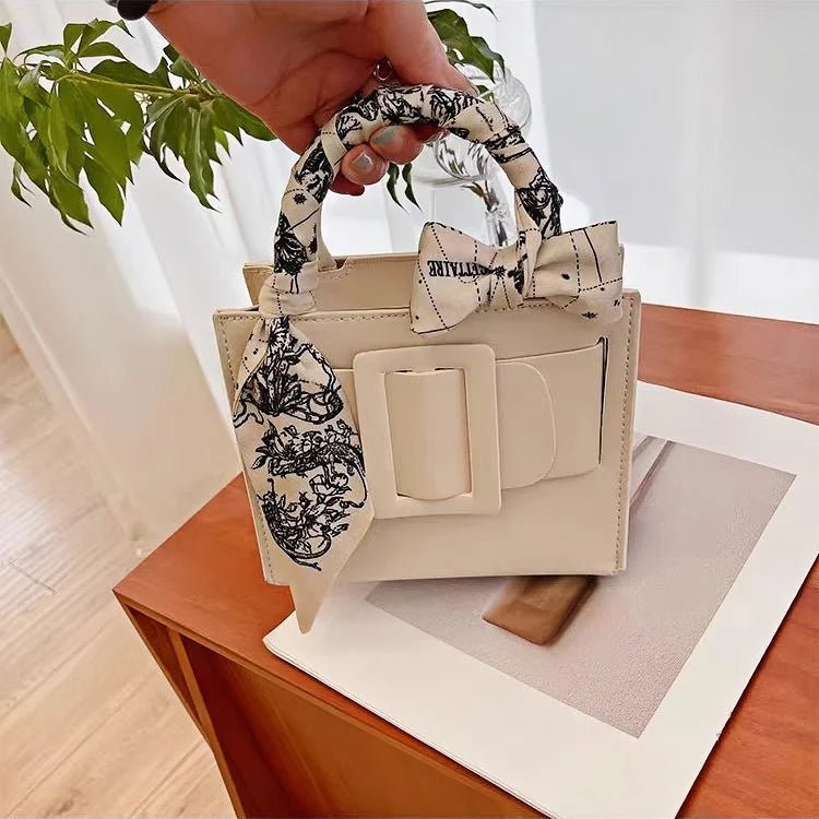 Twilly Scarf Noir & Ivory Vintage 100% Silk Bag Handle Ribbon, Wrist & Hair Scarf, 5×97cm Silk Twilly Scarf - Tomlynam