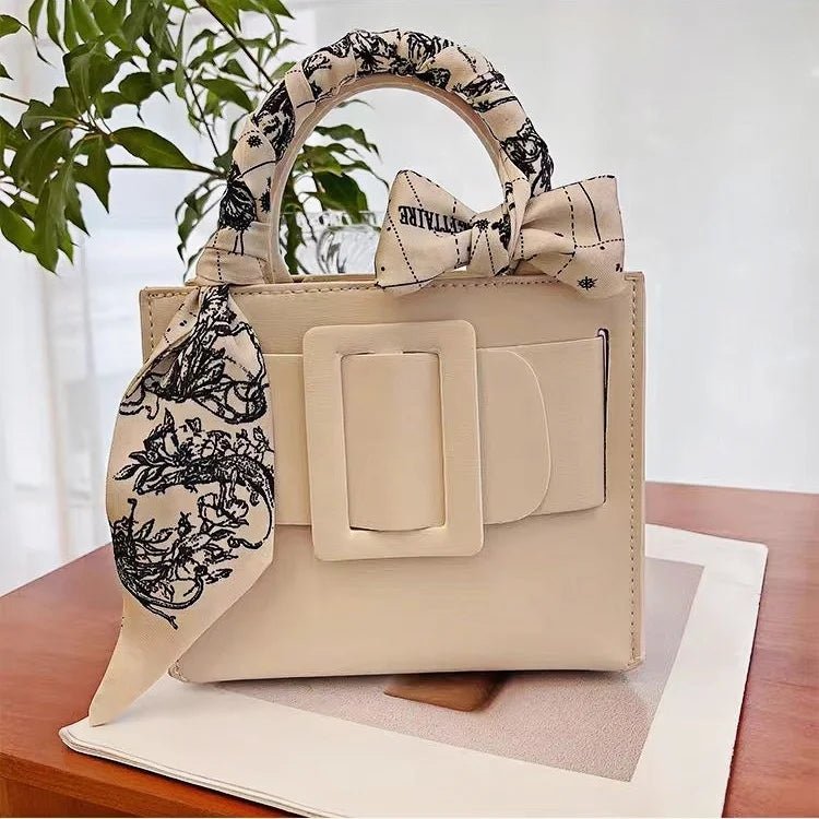 Twilly Scarf Noir & Ivory Vintage 100% Silk Bag Handle Ribbon, Wrist & Hair Scarf, 5×97cm Silk Twilly Scarf - Tomlynam