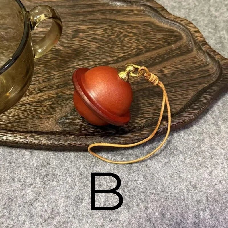 Vintage Leather Bell Bag Charm – Handmade Full - Grain Cowhide Keychain | Two Sizes & Four Colors | Backpack, Car, and Purse Pendant - Tomlynam