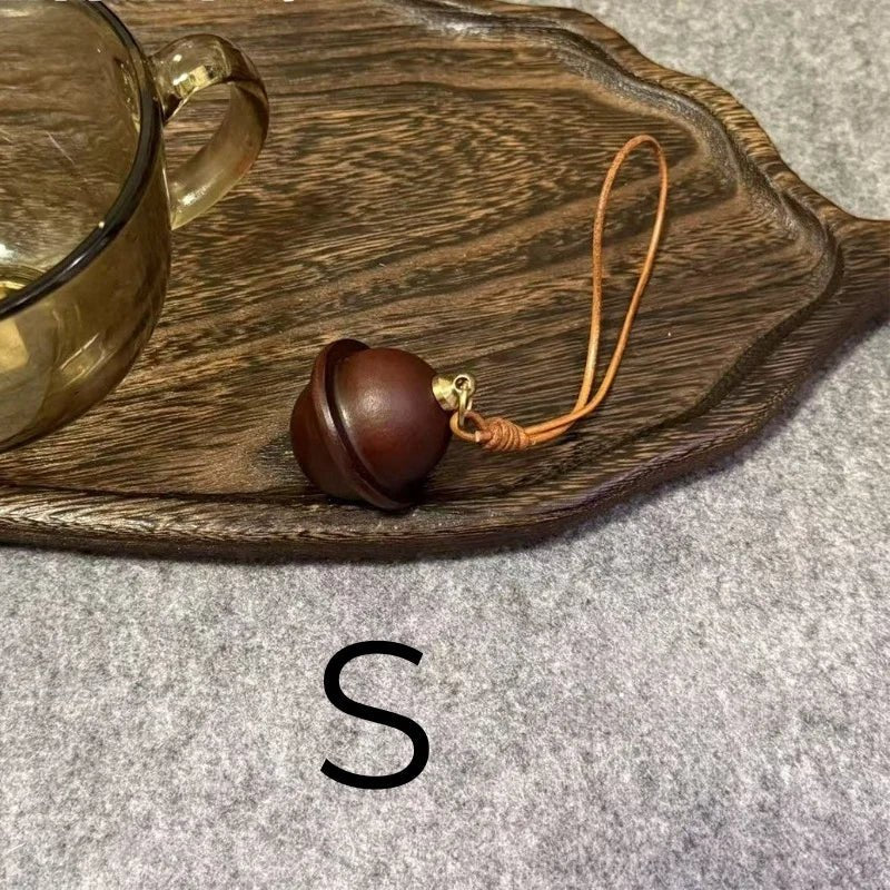 Vintage Leather Bell Bag Charm – Handmade Full - Grain Cowhide Keychain | Two Sizes & Four Colors | Backpack, Car, and Purse Pendant - Tomlynam