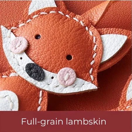 Whimsical Fox Leather Bag Charm – Handmade Full - Grain Lambskin Keychain | Playful Animal Pendant | Cute Gift for Handbags & Backpacks - Tomlynam